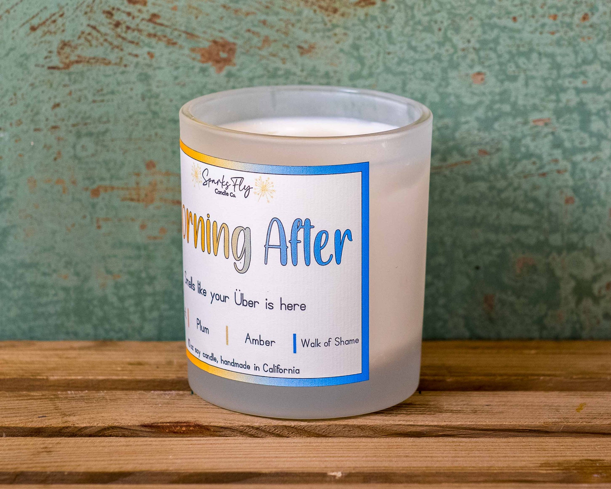 Morning After Candle - The lingering scent of last night's adventures and a timely Uber alert.