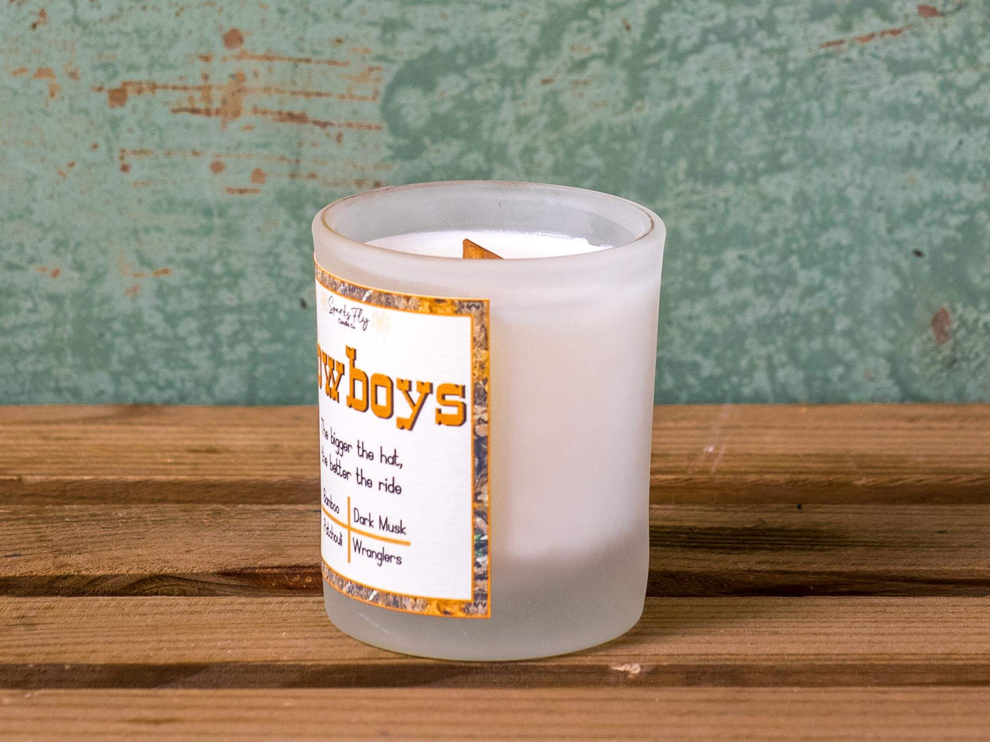 Cowboy: The bigger the hat, the better the ride!   Soy Candle