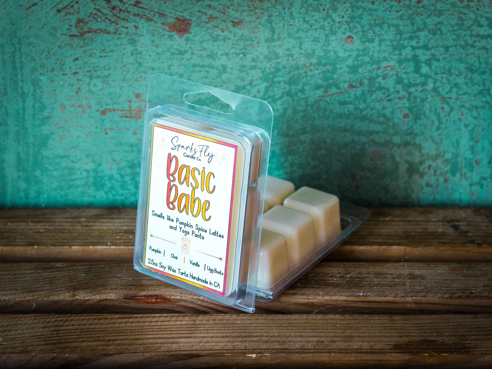 Basic Babe sassy candle; encapsulating the essence of pumpkin spice lattes and the comfort of yoga pants. satire