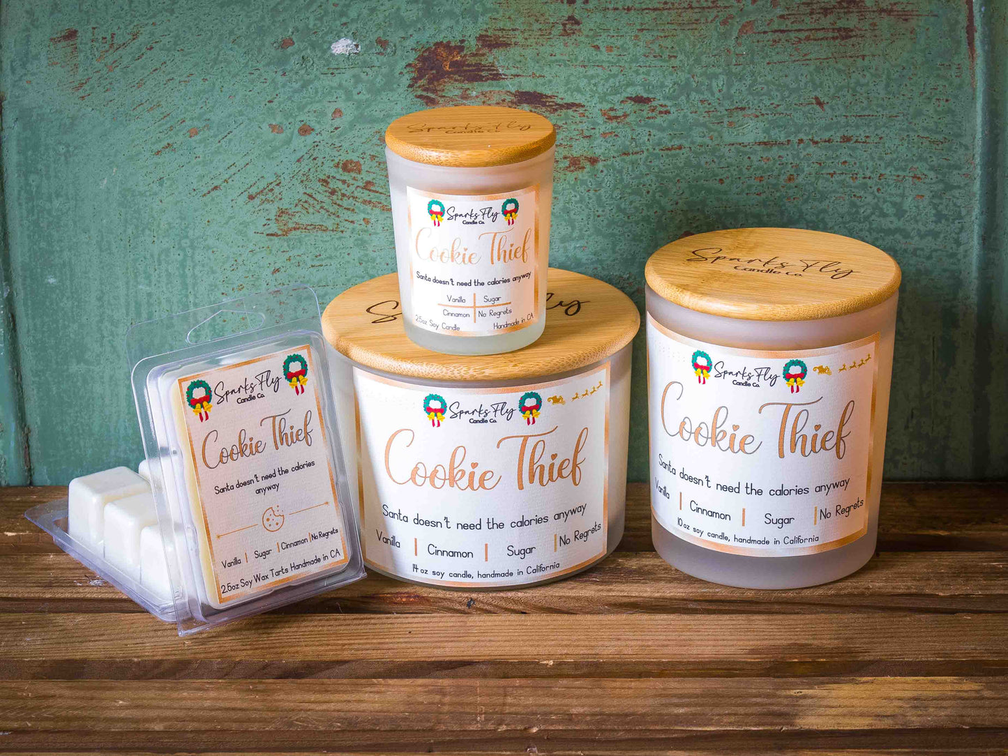 Cookie Thief Sassy Candle; saving Santa from extra calories!