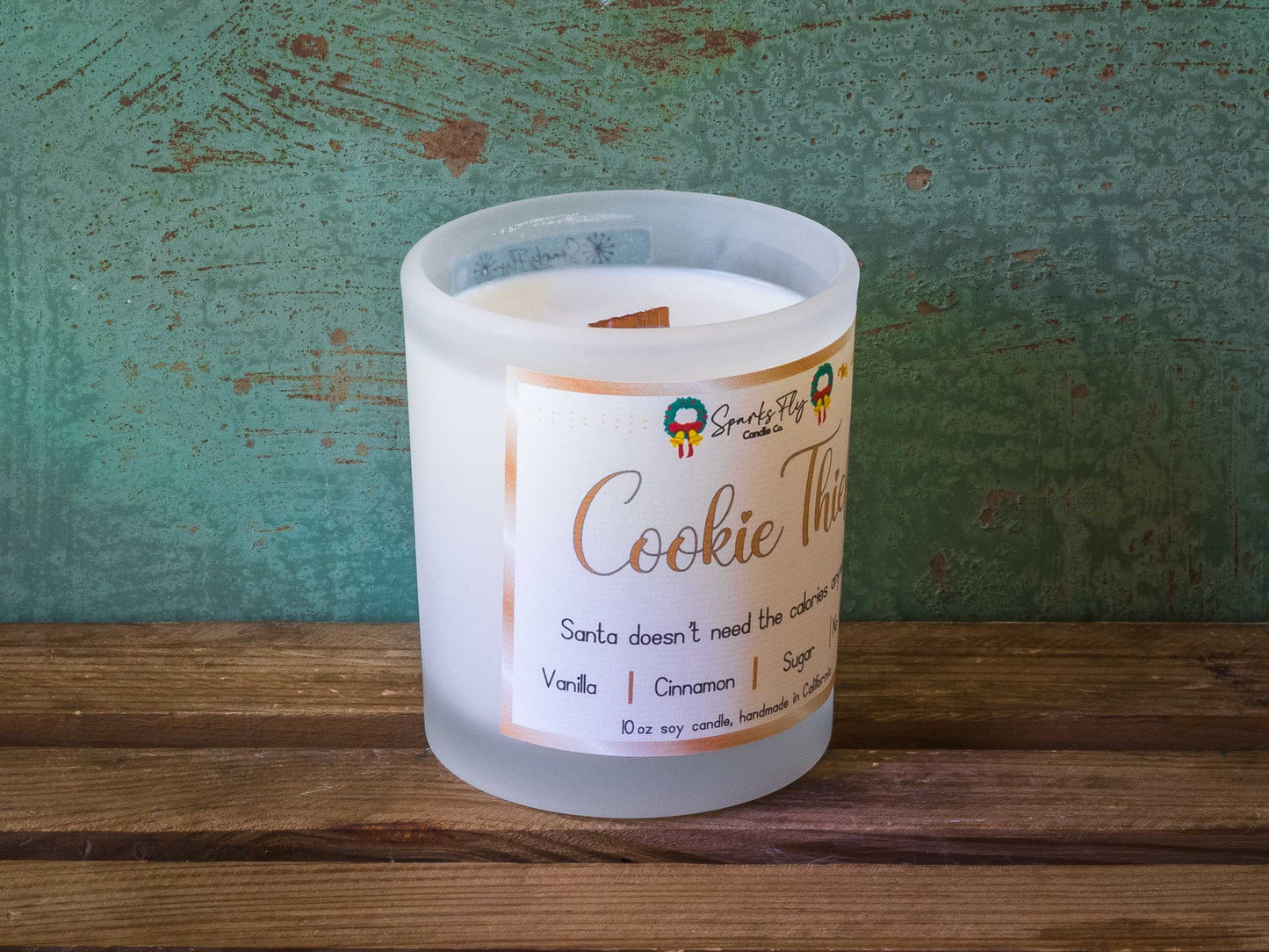 Cookie Thief Sassy Candle; saving Santa from extra calories!