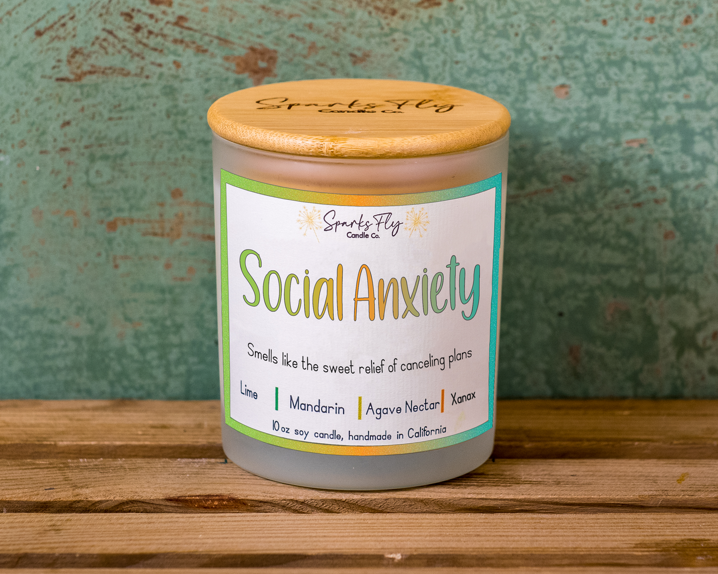 Social Anxiety: Smells like the sweet relief of canceled plans!   Soy Candle