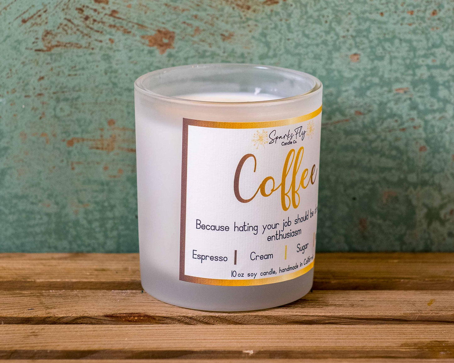 Coffee Sassy Candle; power your job disdain with vibrant zeal