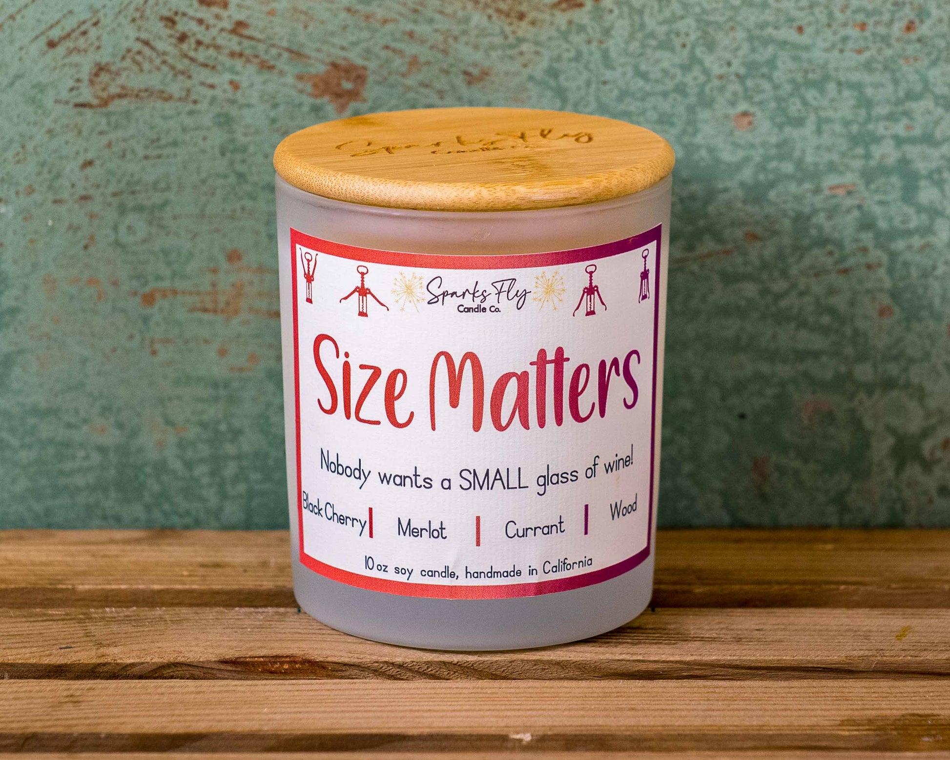 Size Matters Candle - A playful nod to wine lovers who know bigger is better.