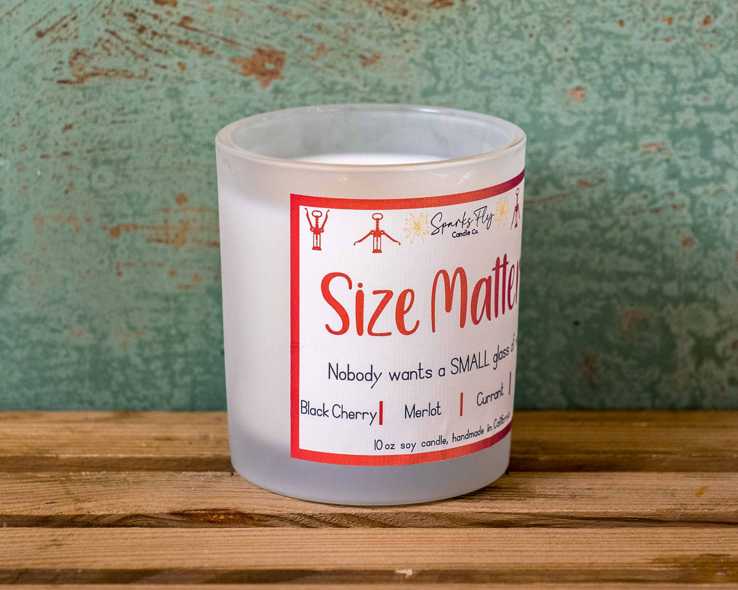 Size Matters Candle - A playful nod to wine lovers who know bigger is better.