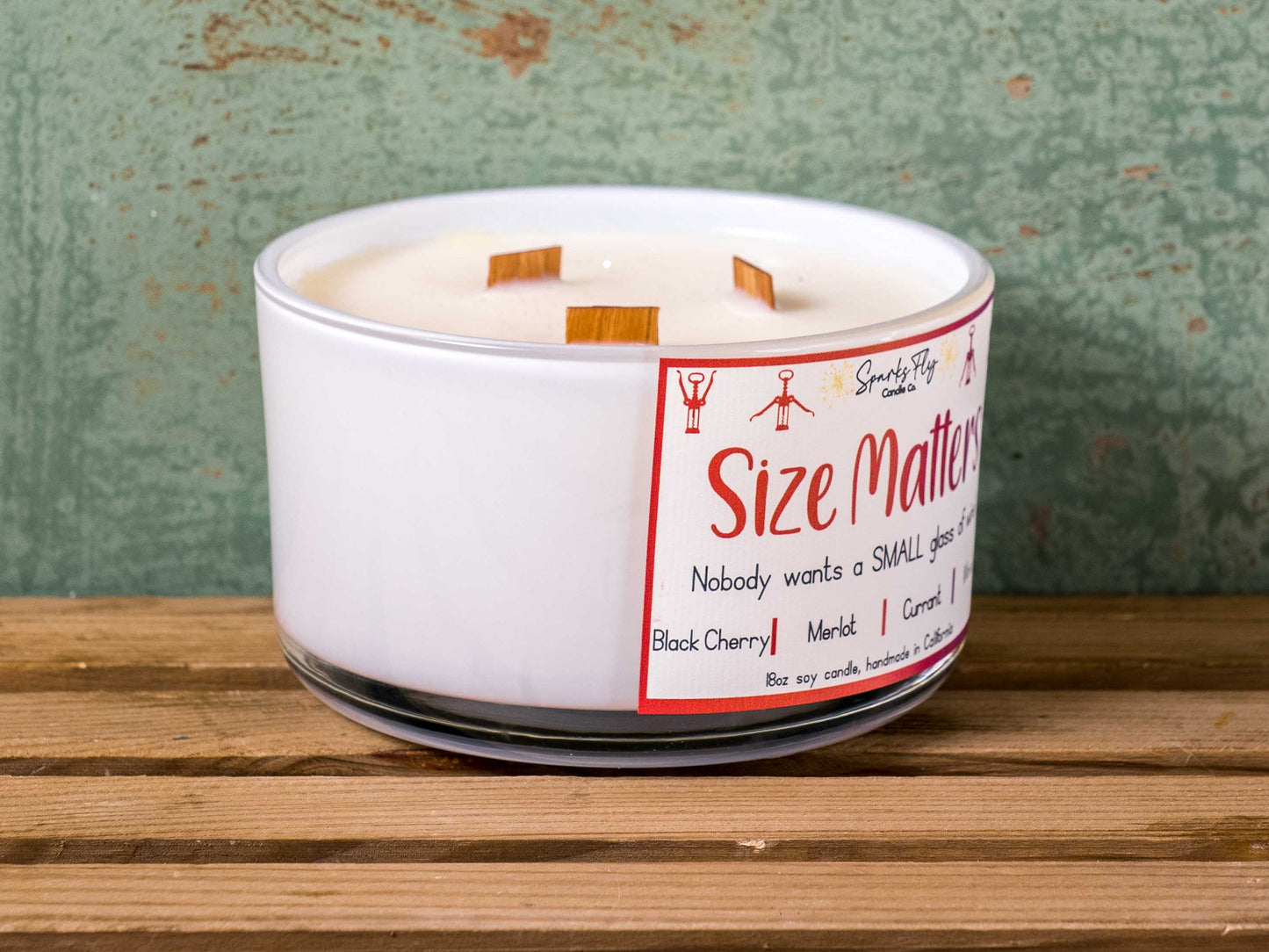 Size Matters Candle - A playful nod to wine lovers who know bigger is better.