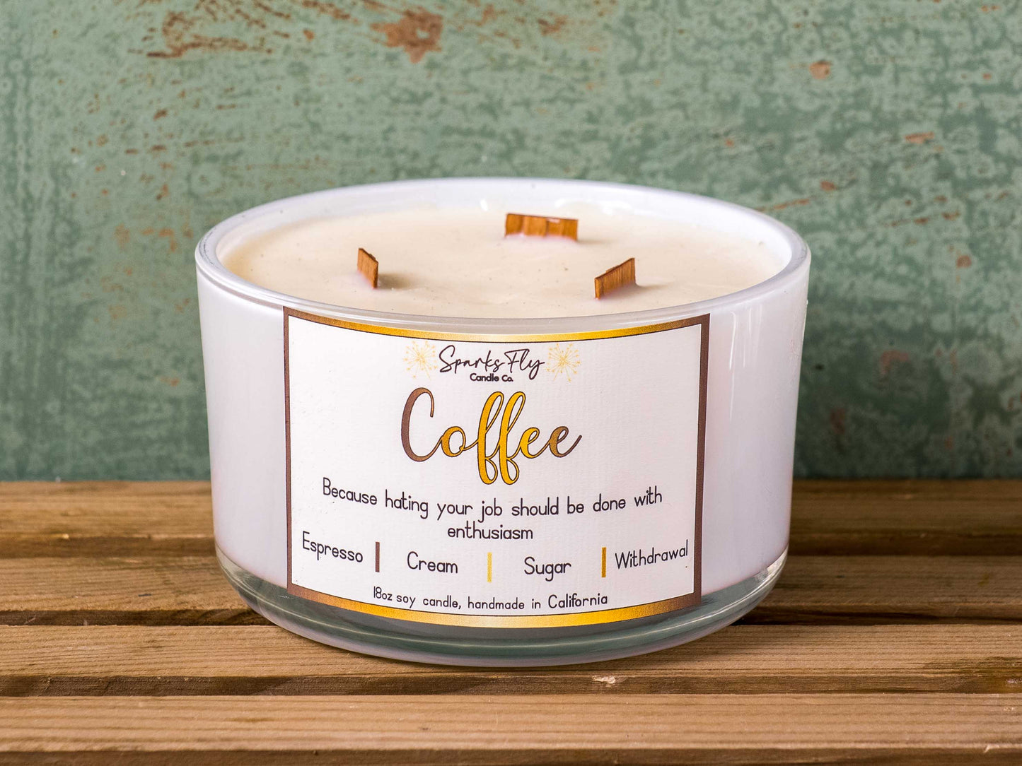 Coffee Sassy Candle; power your job disdain with vibrant zeal