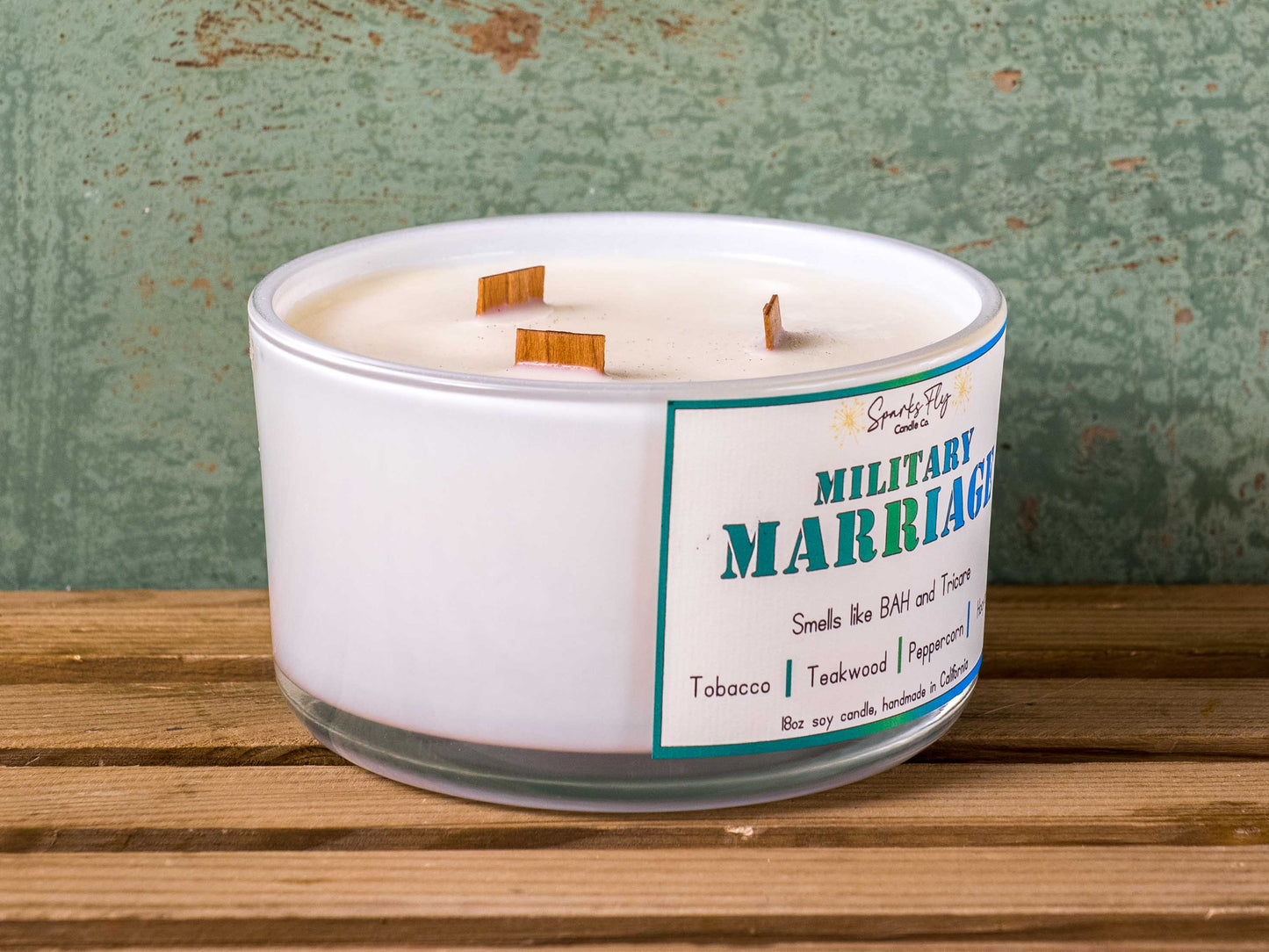 Military Marriage Candle - The comforting aroma of BAH benefits & Tricare security