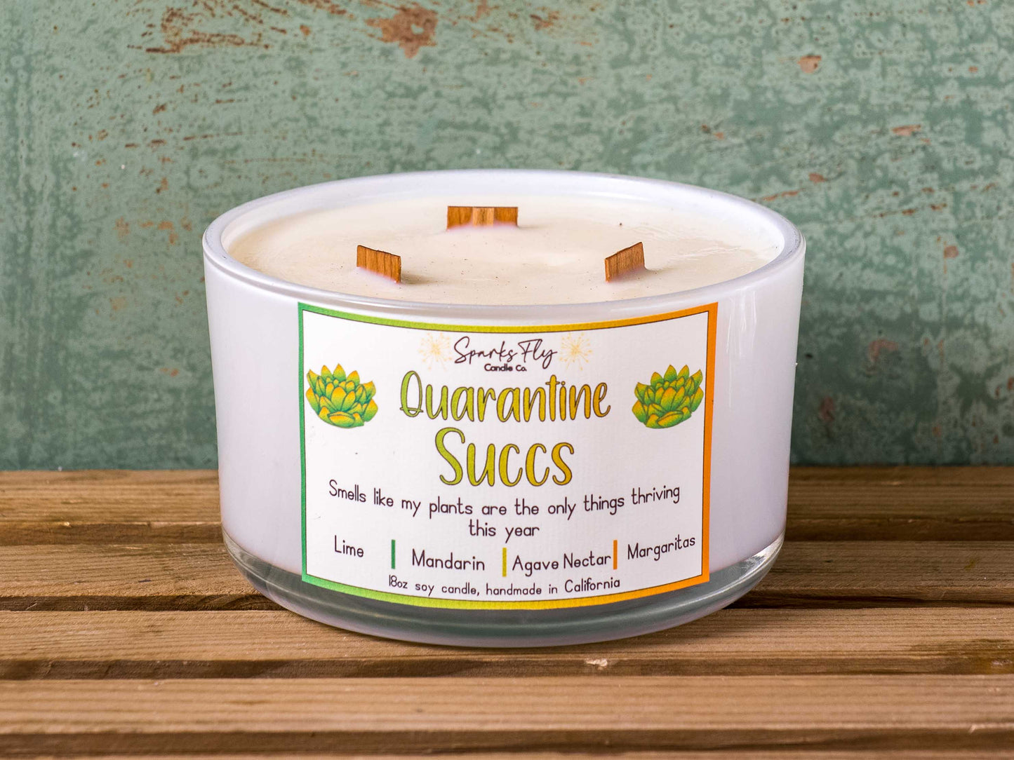 Quarantine Succs Candle - A nod to thriving plants amidst a year of staying in.