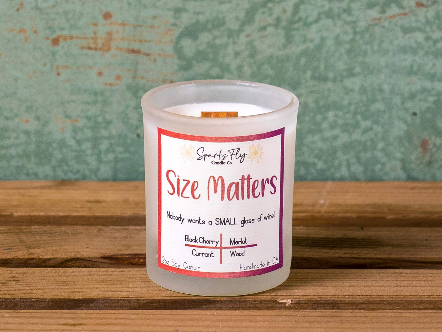 Size Matters Candle - A playful nod to wine lovers who know bigger is better.