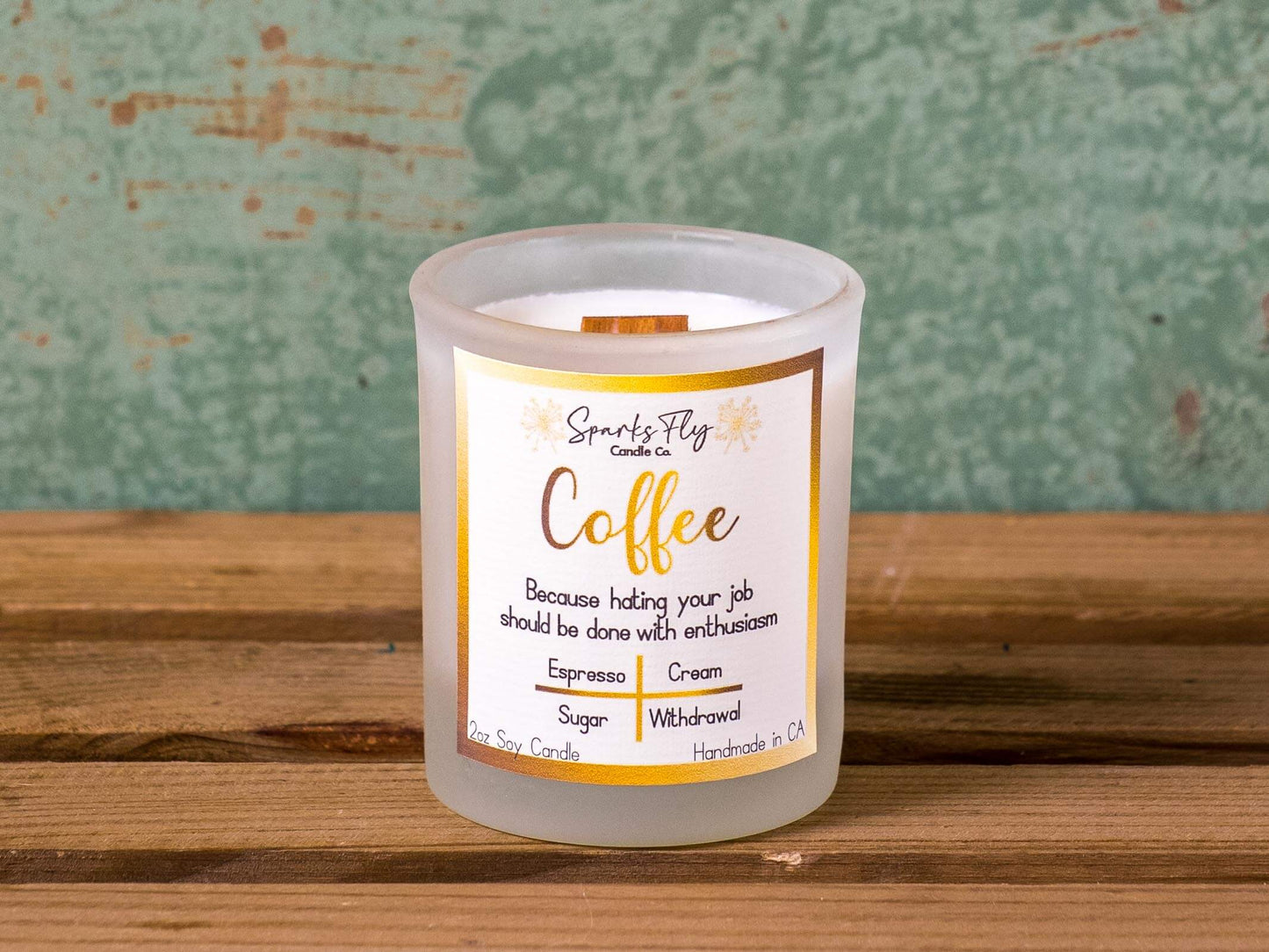 Coffee Sassy Candle; power your job disdain with vibrant zeal
