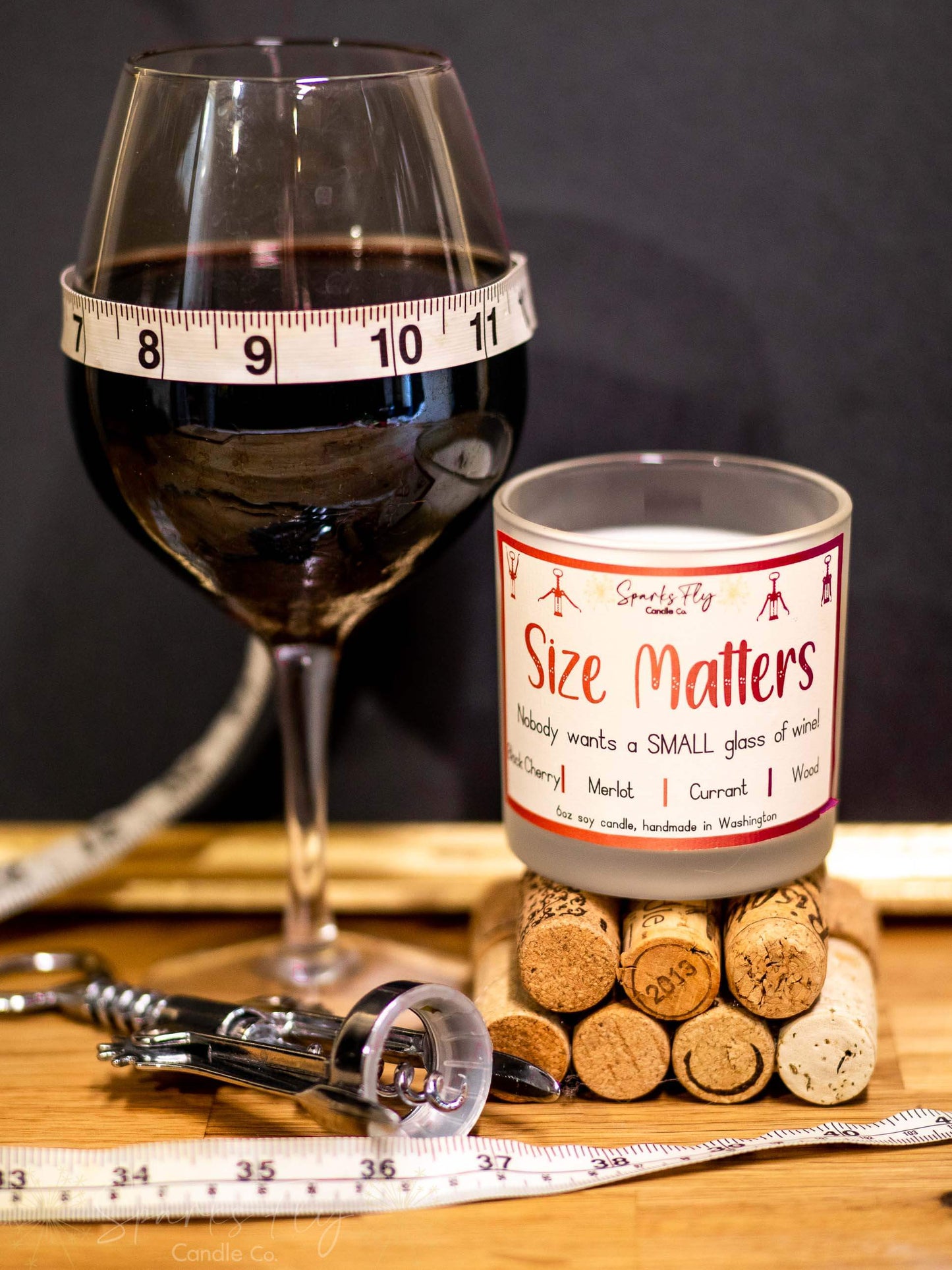 Size Matters Candle - A playful nod to wine lovers who know bigger is better.