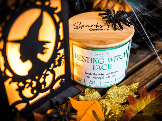 Resting Witch Face Candle - A scent with sassy sorcery and playful allure