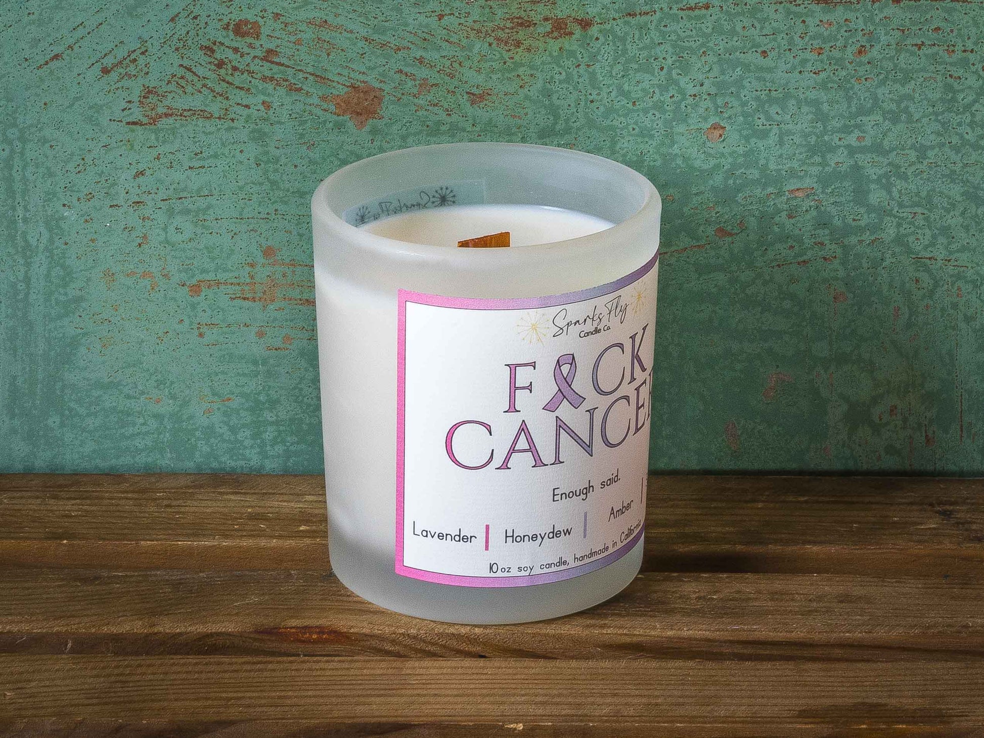 Fuck Cancer Candle - A bold statement against the battle we all stand against.