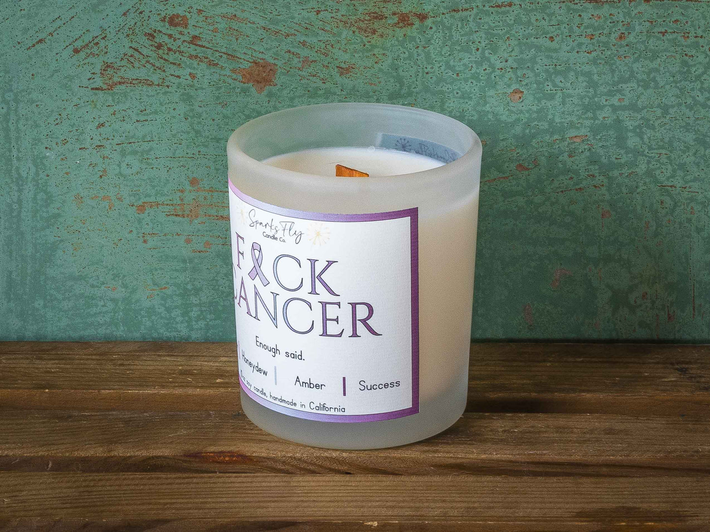 Fuck Cancer Candle - A bold statement against the battle we all stand against.